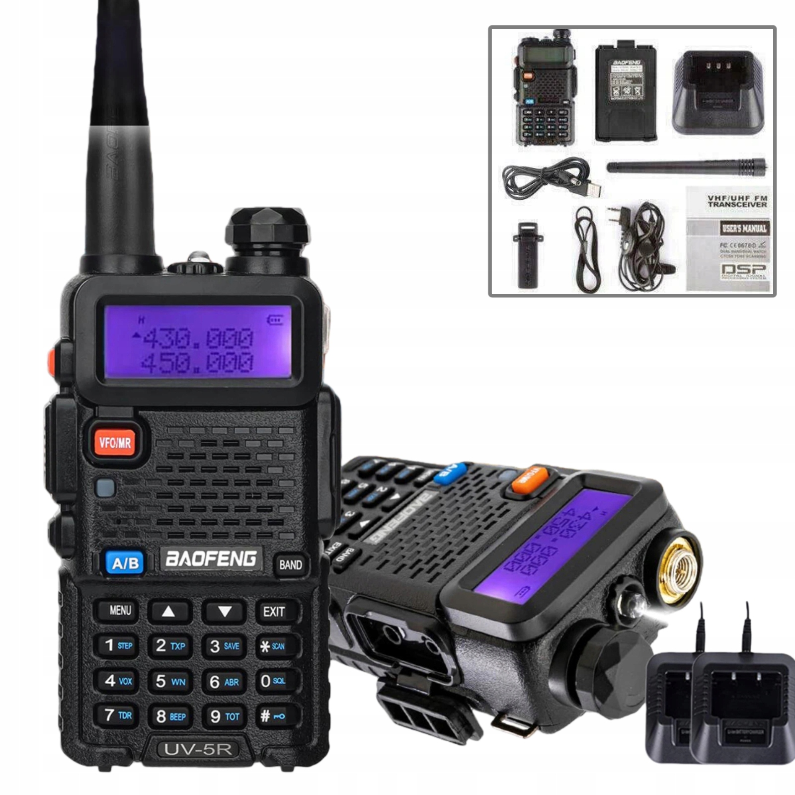 Vysílačka vysílačka Baofeng Radiotelefon Vysílačka Baofeng UV-5R 5W 2ks