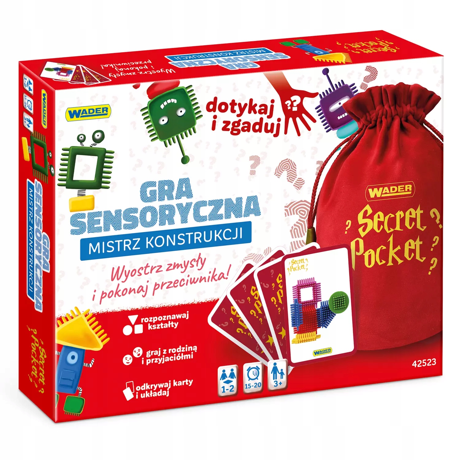 Play&Fun. Gra sensoryczna Secret Pocket Mistrz Konstrukcji 42523