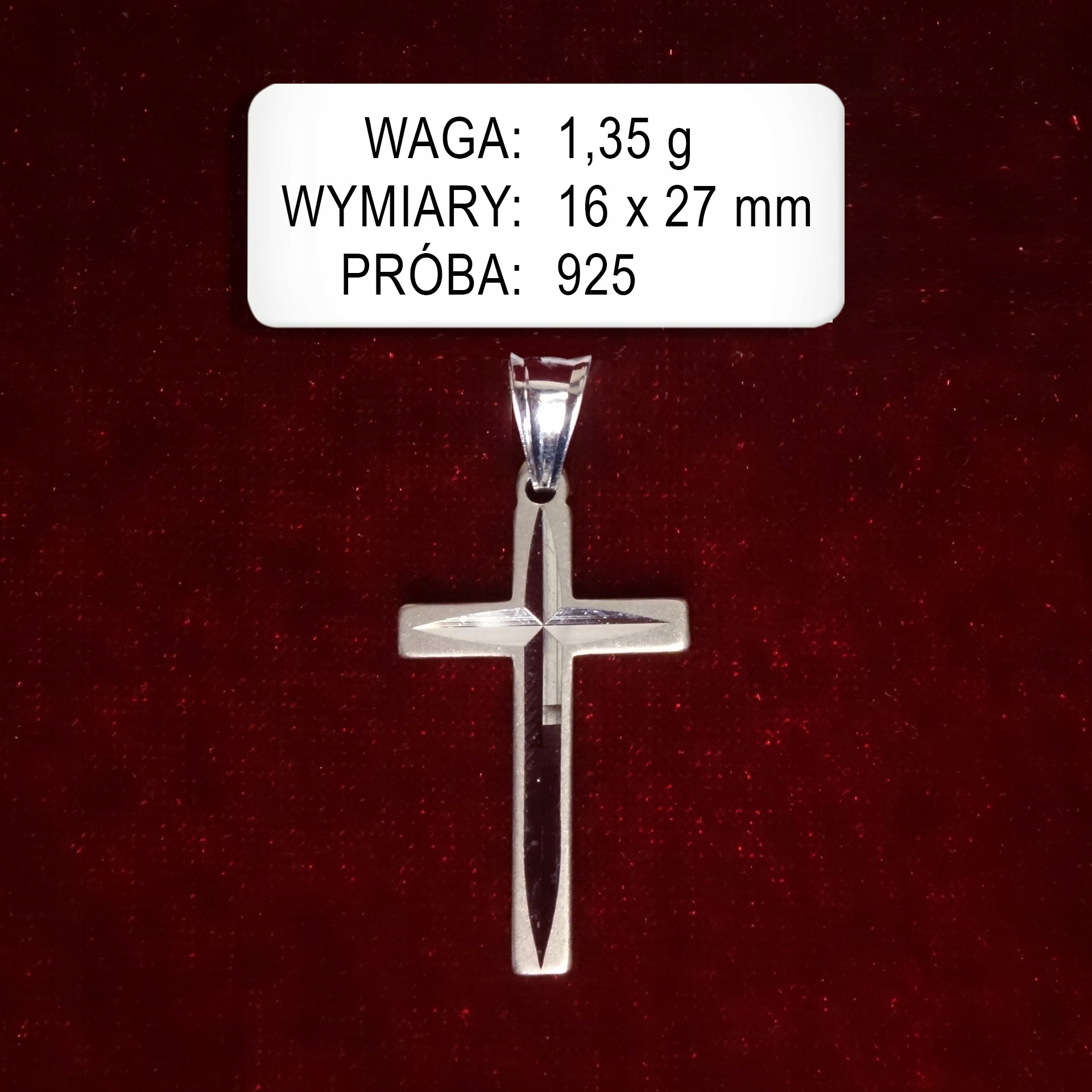 Krzyżyk Srebrny 1,35 g