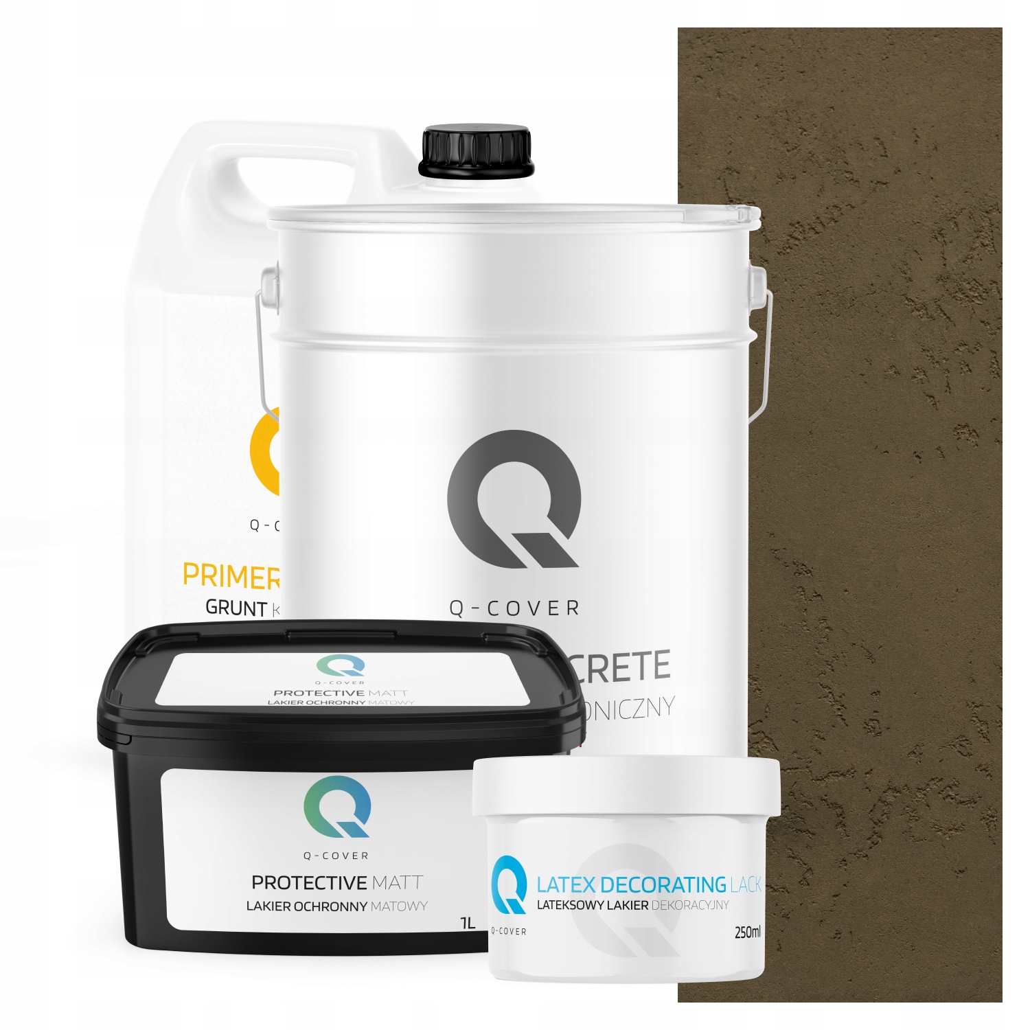 Vnitřní Architektonický Beton Set Khaki Tmavý F456 Komplet Na 10 m2