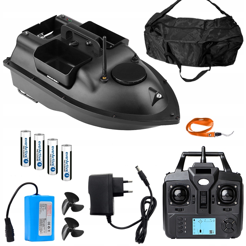 Návnadová loď Flytec V010 Rc Gps 3 podavače 2000 g 500 m Pilot Taška Bonus