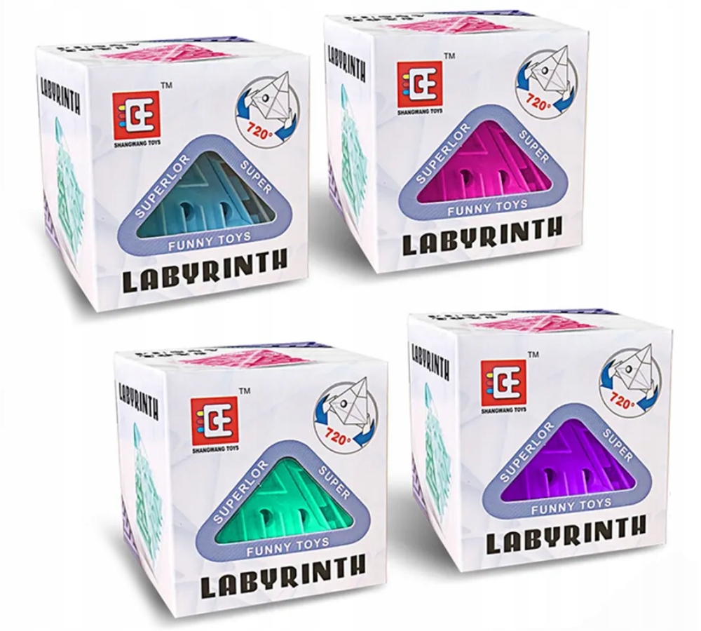 LOGICZNA ŁAMIGŁÓWKA LABIRYNT 3D PIRAMIDA GRA ZRĘCZNOŚCIOWA Płeć chłopcy dziewczynki