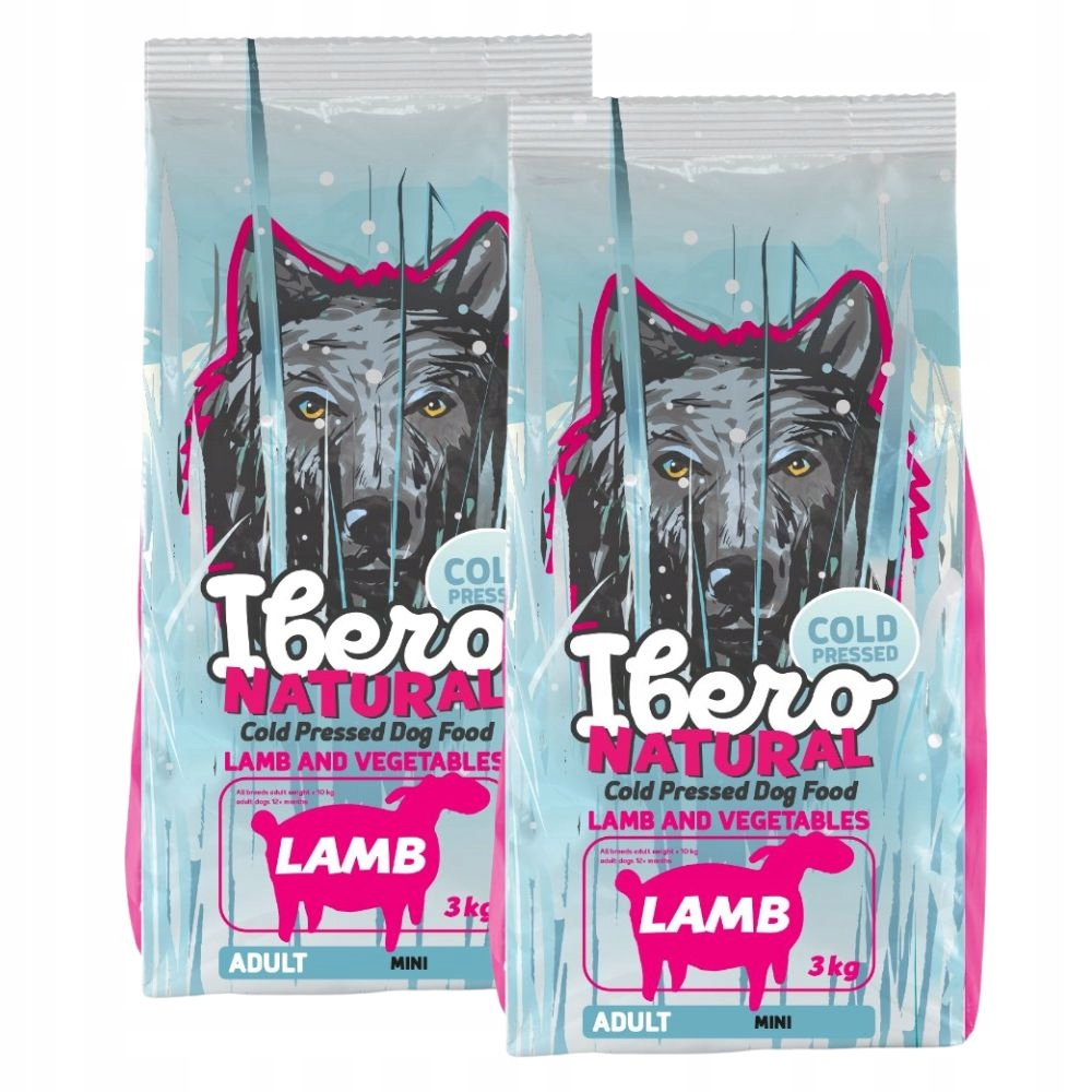Levně Sada Ibero Cold Press Adult Small Lamb 2×3 kg Dárek Kousátka