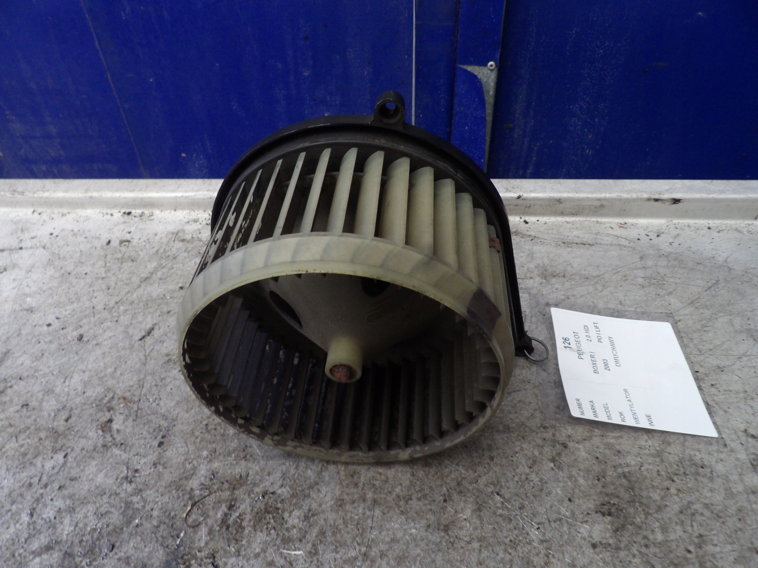 Peugeot Boxer a ventilátor topení 2,0HDI