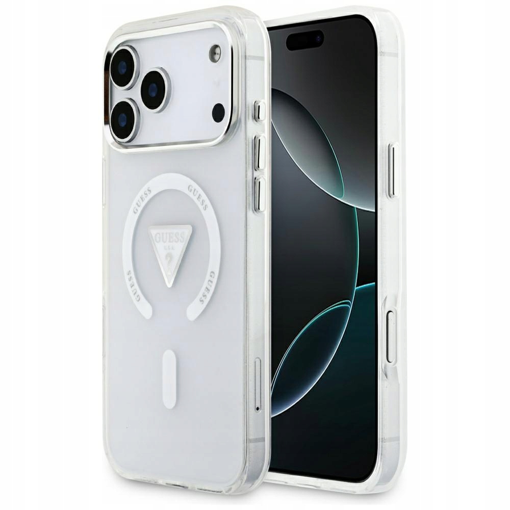Pouzdro Guess IML Gradient Triangle Logo MagSafe pro iPhone 17 Pro Max