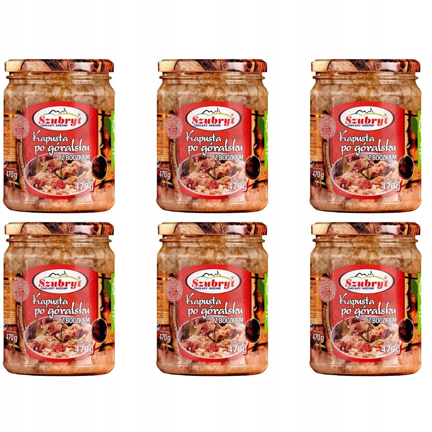 Konzervované potraviny Szubryt Zelí po horalsku se slaninou 470 g 6