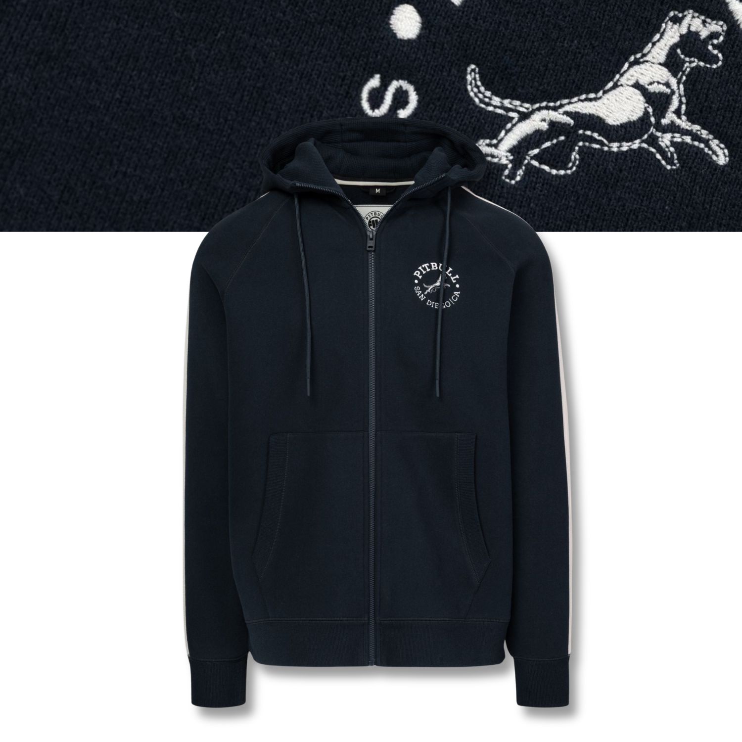 Pánská Rozepínací Mikina s kapucí Pitbull San Diego Ca Tlustá Teplá