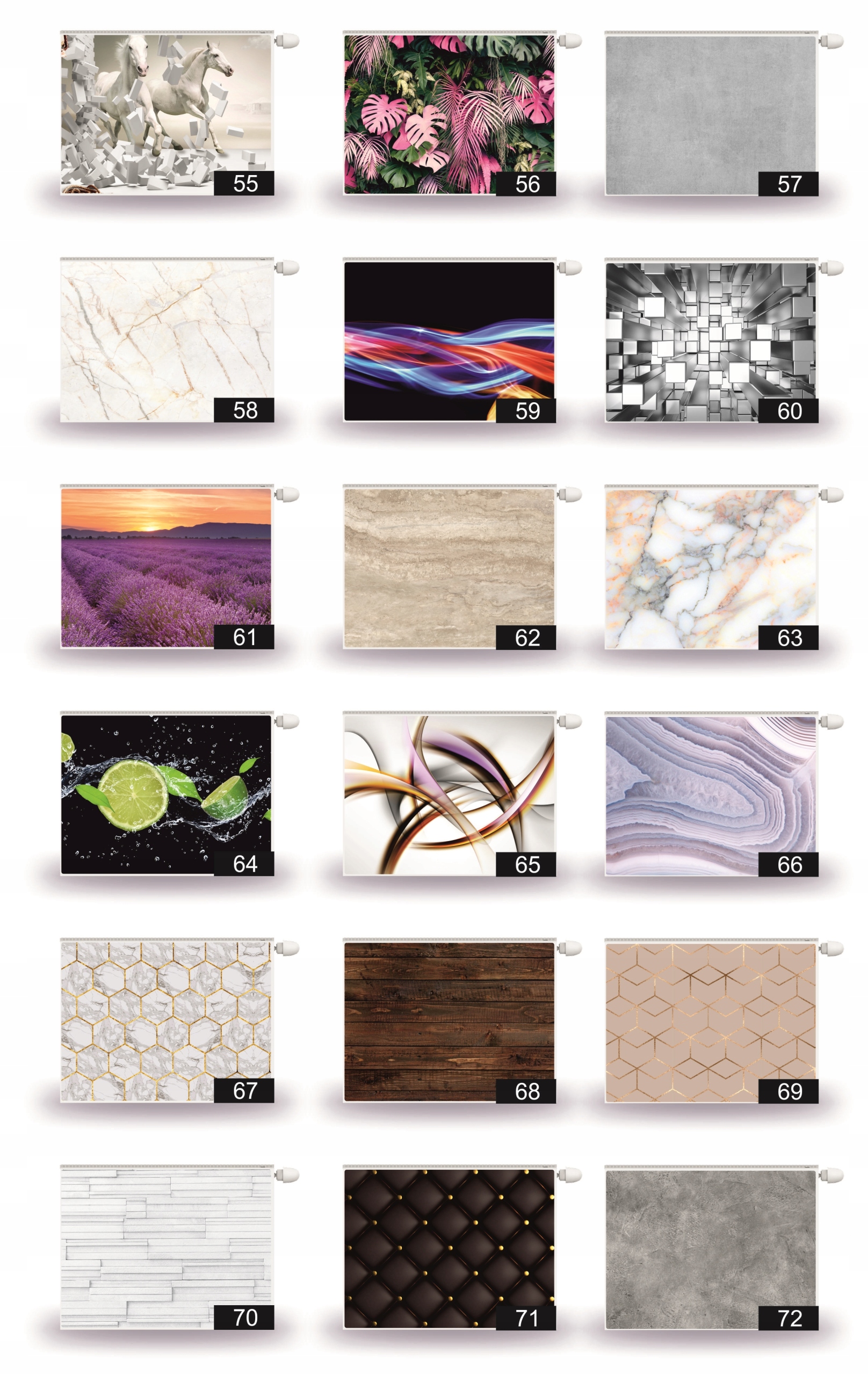 MAGNES MATA MAGNET NA KALORYFER piwonie Kolor wielokolorowy