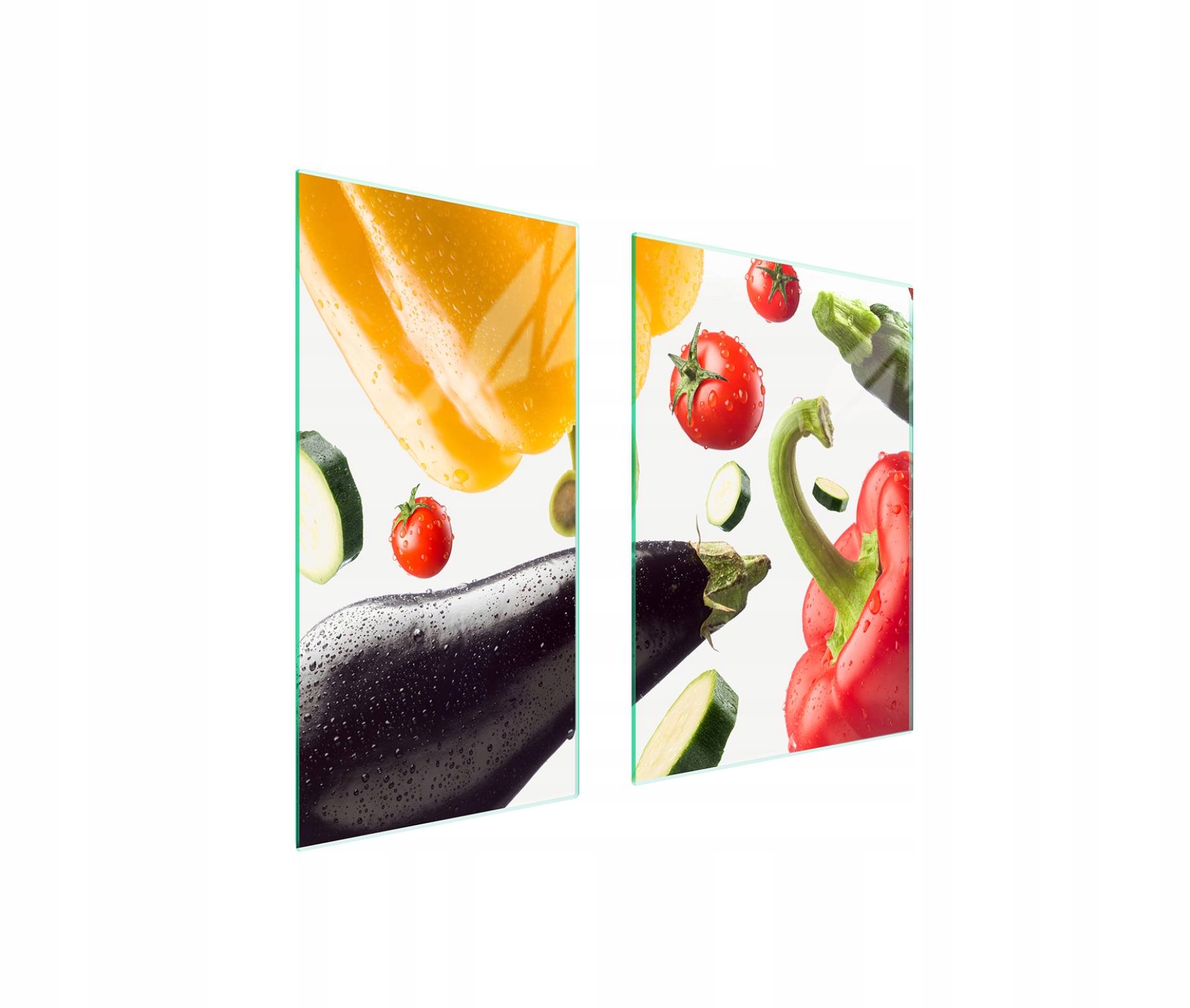 Skleněná ochranná deska na sporák 75x52 Tvrzená zelenina Indukce 7v1