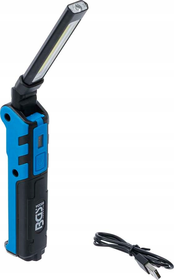 LATARKA LAMPKA LED COB 5W AKU LI-ION USB PRZEGUB