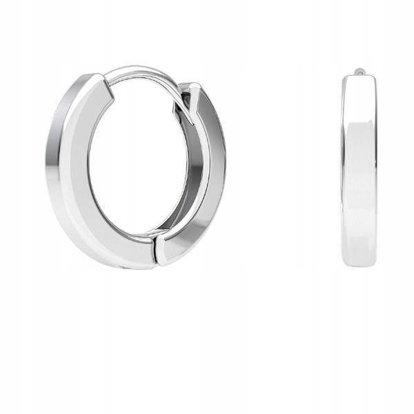 KOLCZYK KOŁO kółko 925 SREBRO HUGGIE 12mm 1,2 cm