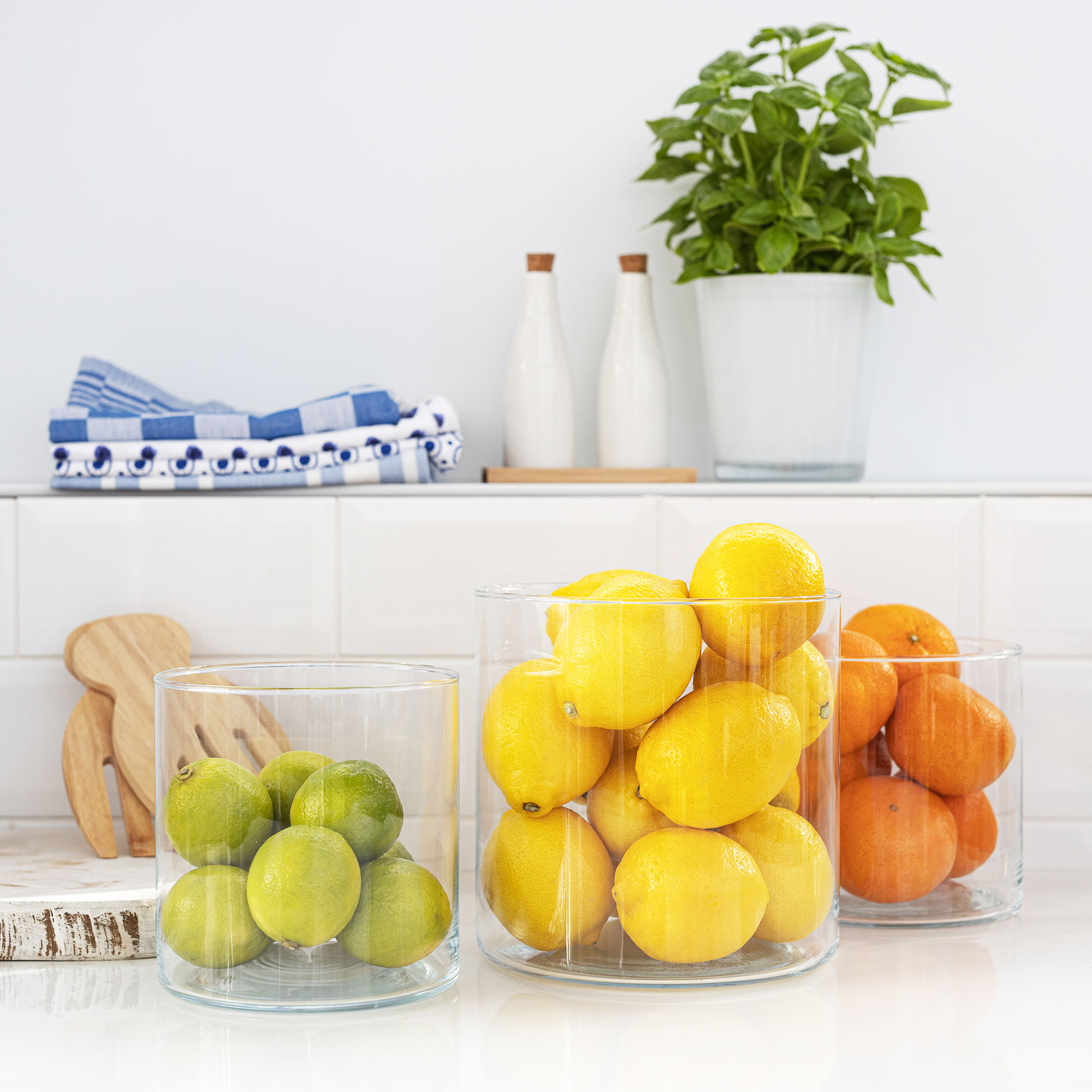 Misa POJEMNIK NA OWOCE Słodycze CYLINDER H-15 cm SZKŁO Produkt Polski Marka Trend for Home