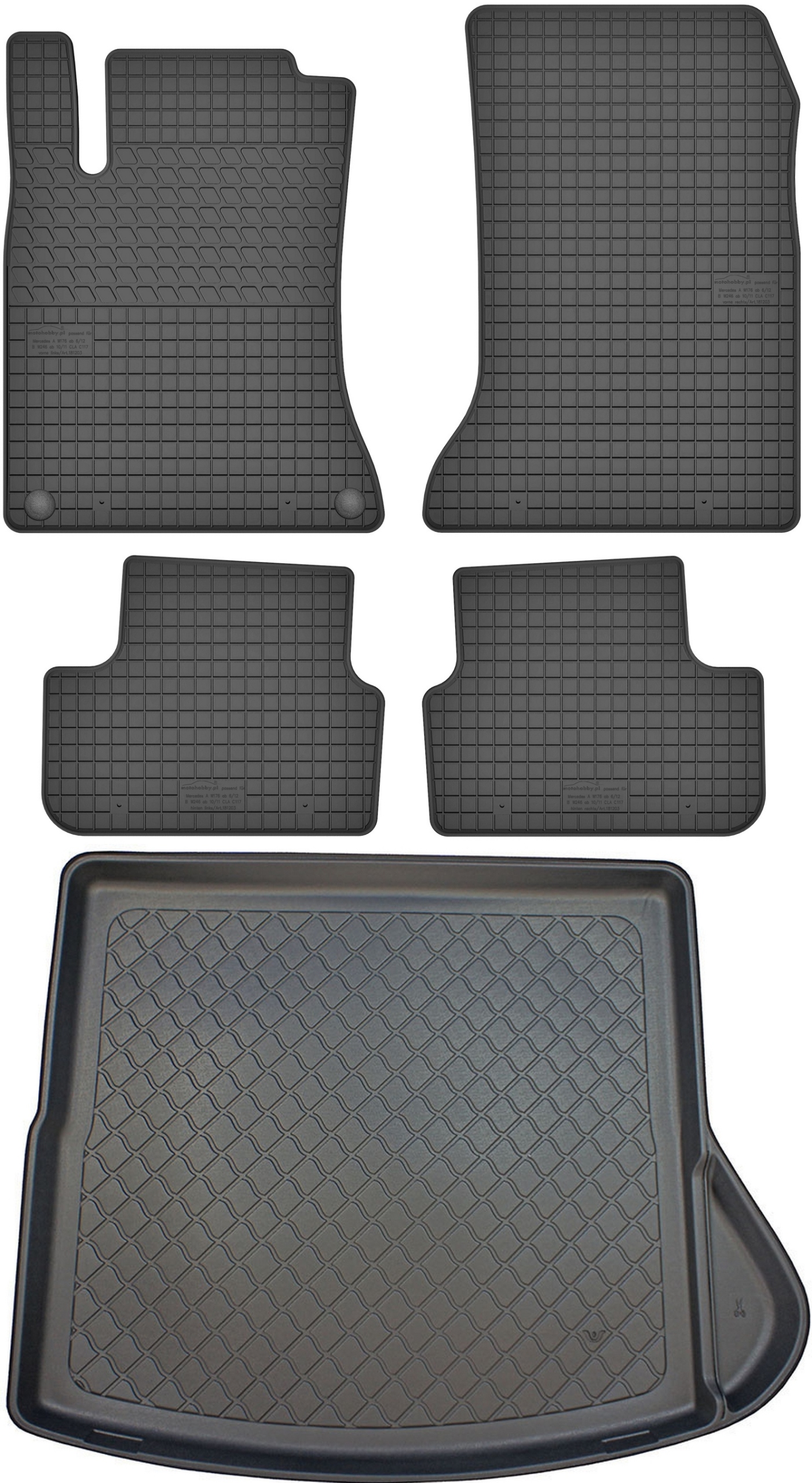 Mercedes Cla X117 Kombi 2015-2019 Koberce s rohožou