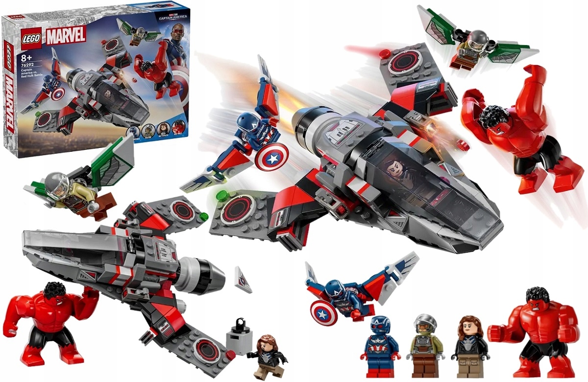 223 ele stavebnice Lego Marvel Kapitán Amerika Červený Hulk bitva 76292