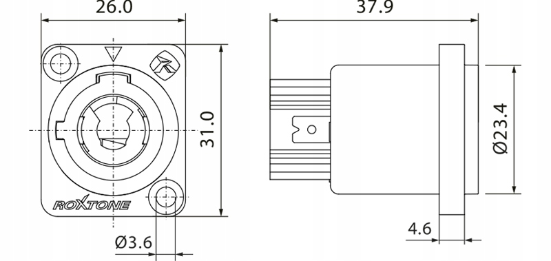 GNIAZDO ZASILANIA POWER-OUT RPDO001 POWERCON EAN (GTIN) 5904261408696