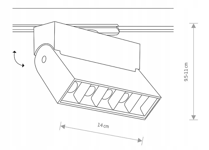 NOWODVORSKI 7620 FOCUS REFLEKTOR LED SZYNOPRZEWÓD Kolor biały