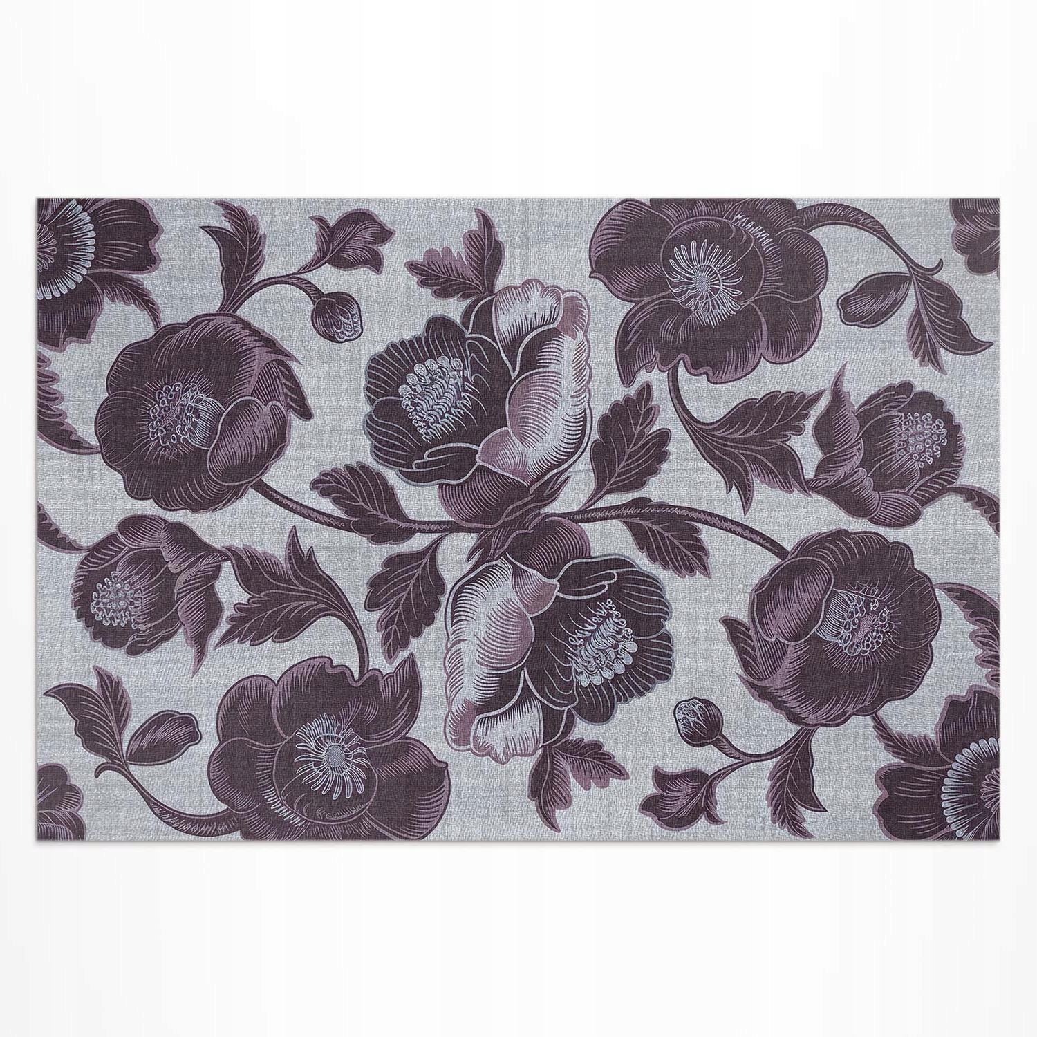 Módní Koberec koberec s unikátním potiskem Decentní vintage květiny 60x90 cm