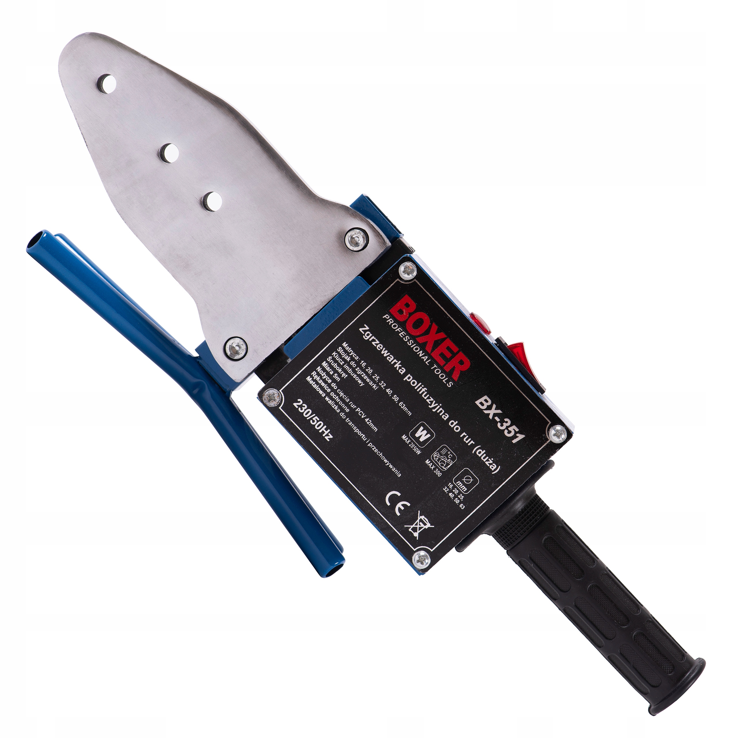 MOCNA ZGRZEWARKA POLIFUZYJNA DO ZGRZEWANIA RUR PP PCV DUŻY ZESTAW MATRYCE Marka Boxer