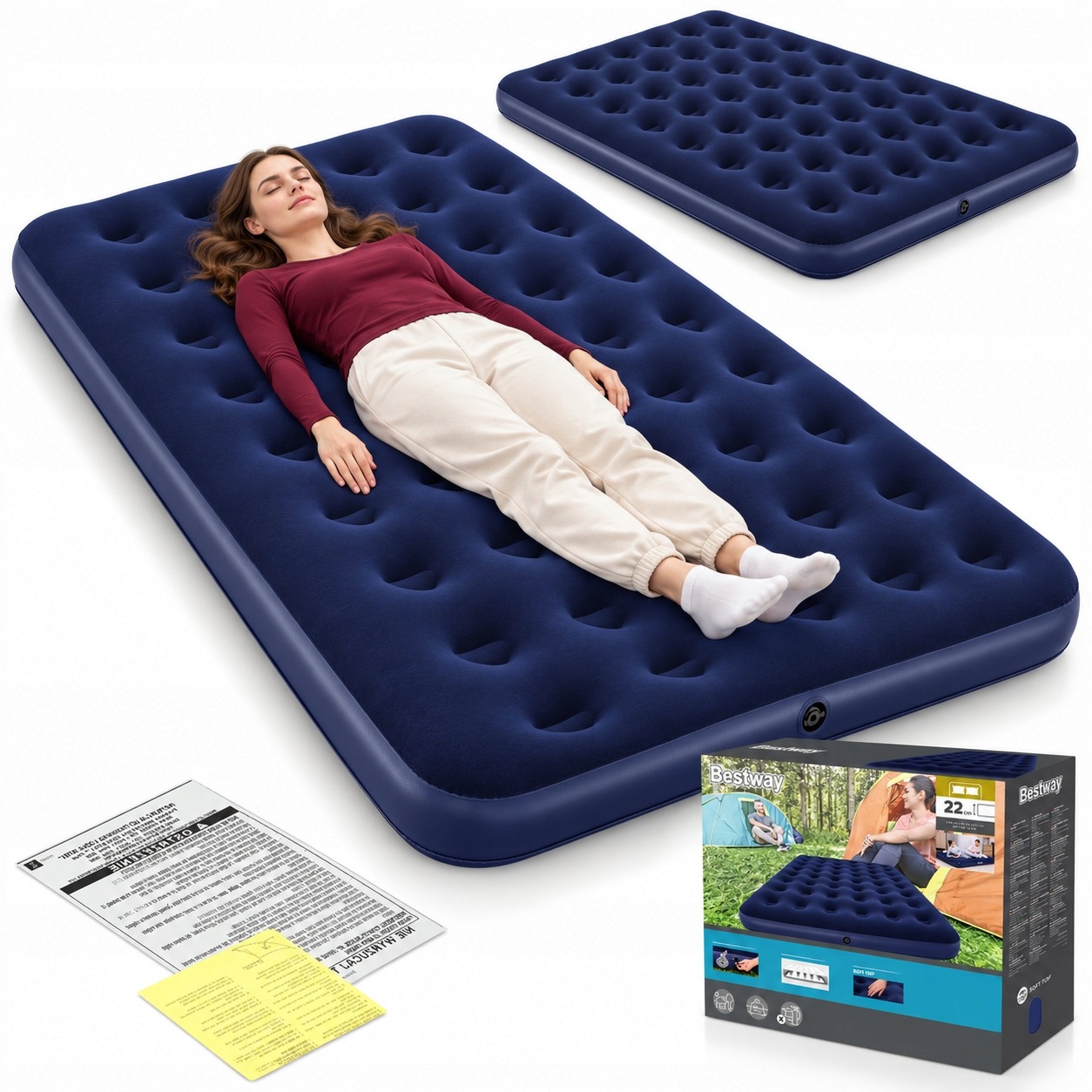 Matrace Bestway pro dvě osoby 203x152x22 cm pro spaní doma