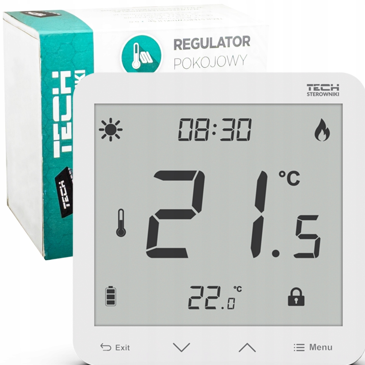 Podomietkový Regulátor Izbovej Teploty Tech ST-297 V3 Biely