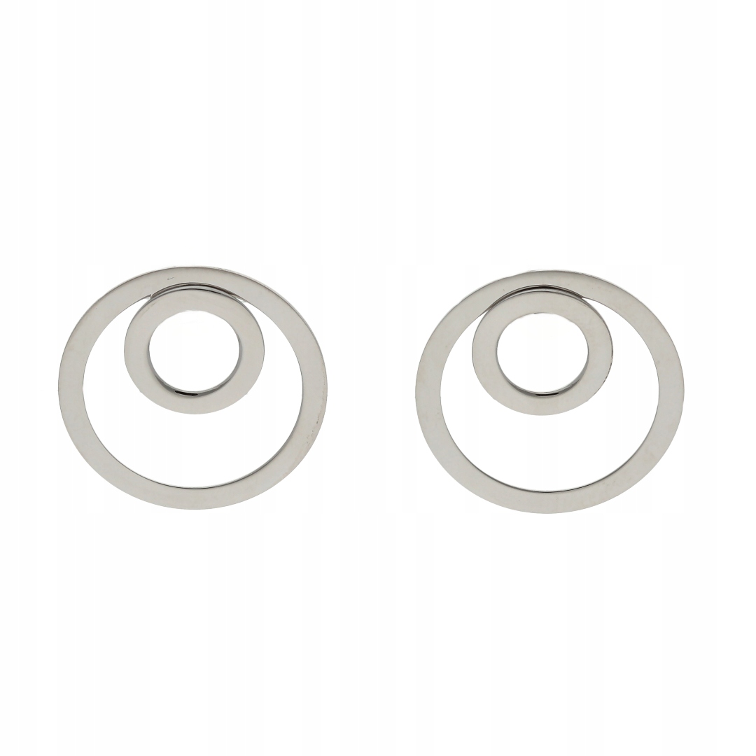 Náušnice kolečka stříbro rhodiované