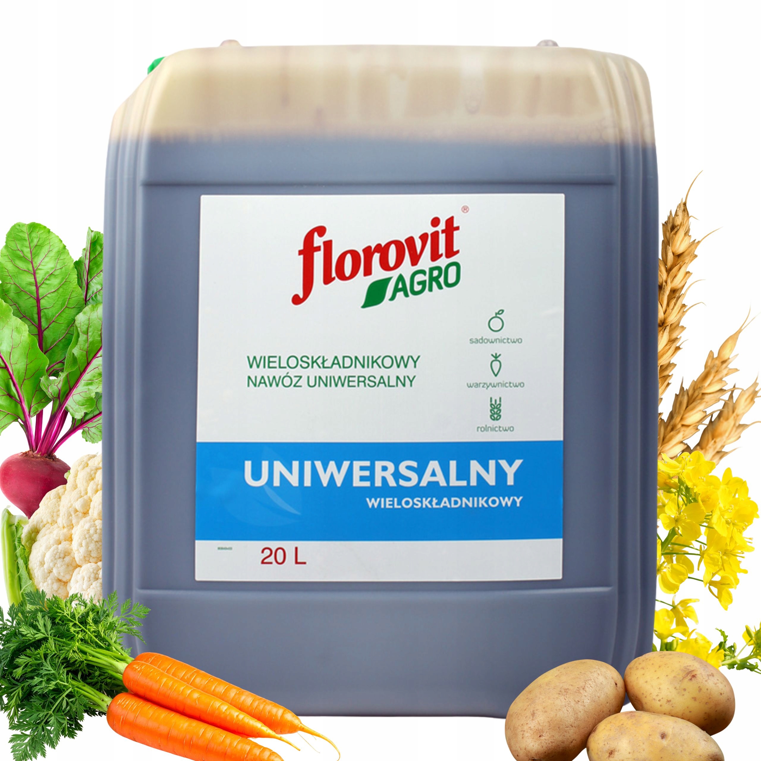 Nawóz Florovit Agro Płynny Uniwersalny 20L dolistny do warzyw owoców
