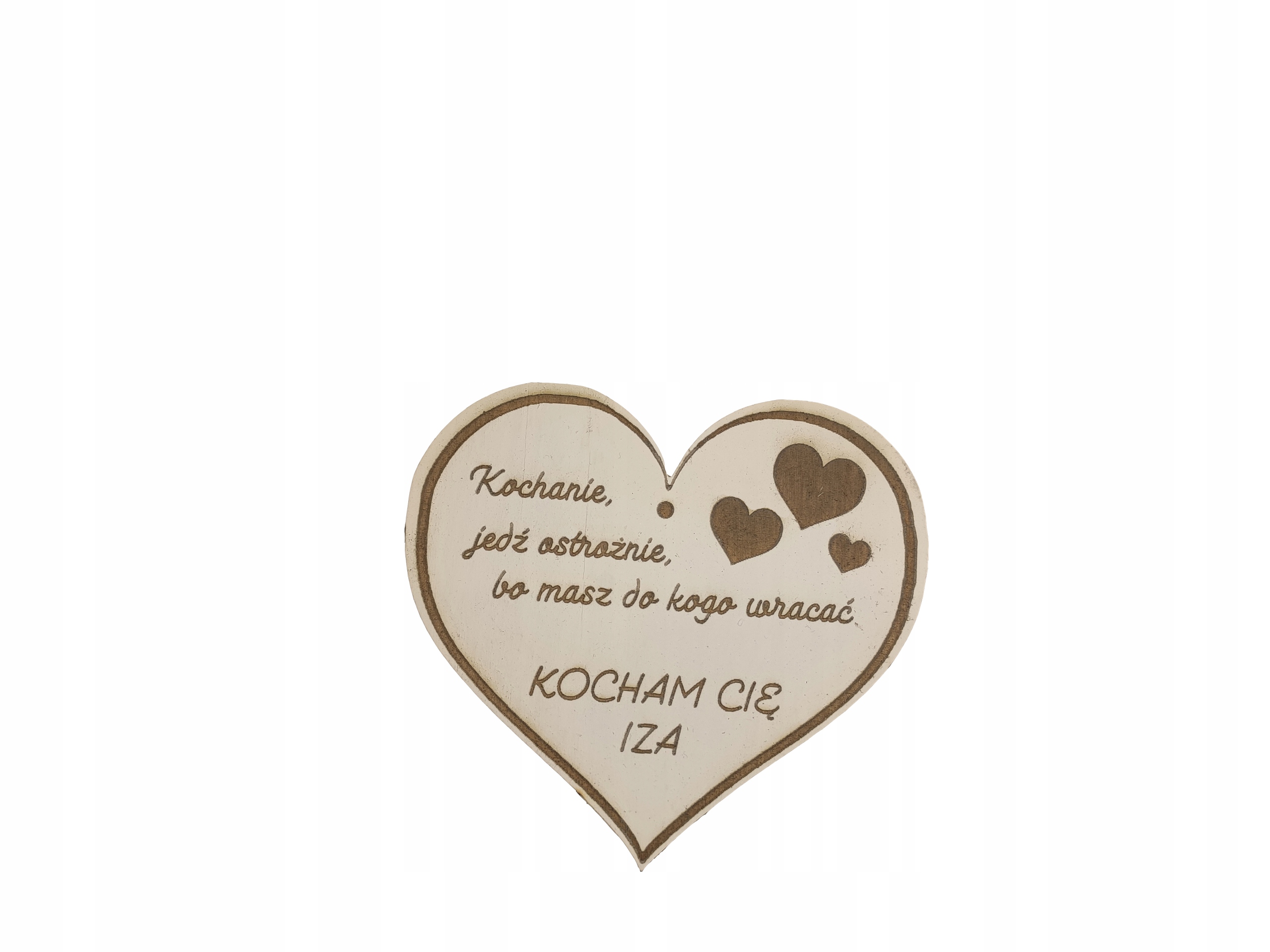 

Brelok Kochanie Jedź Ostrożnie kocham Cię Grawer