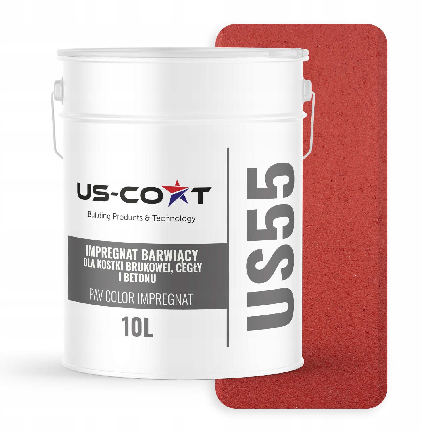 Barvící Impregnát Pro Dlažební Kostky Betonu Barva Signální Červená 10 L