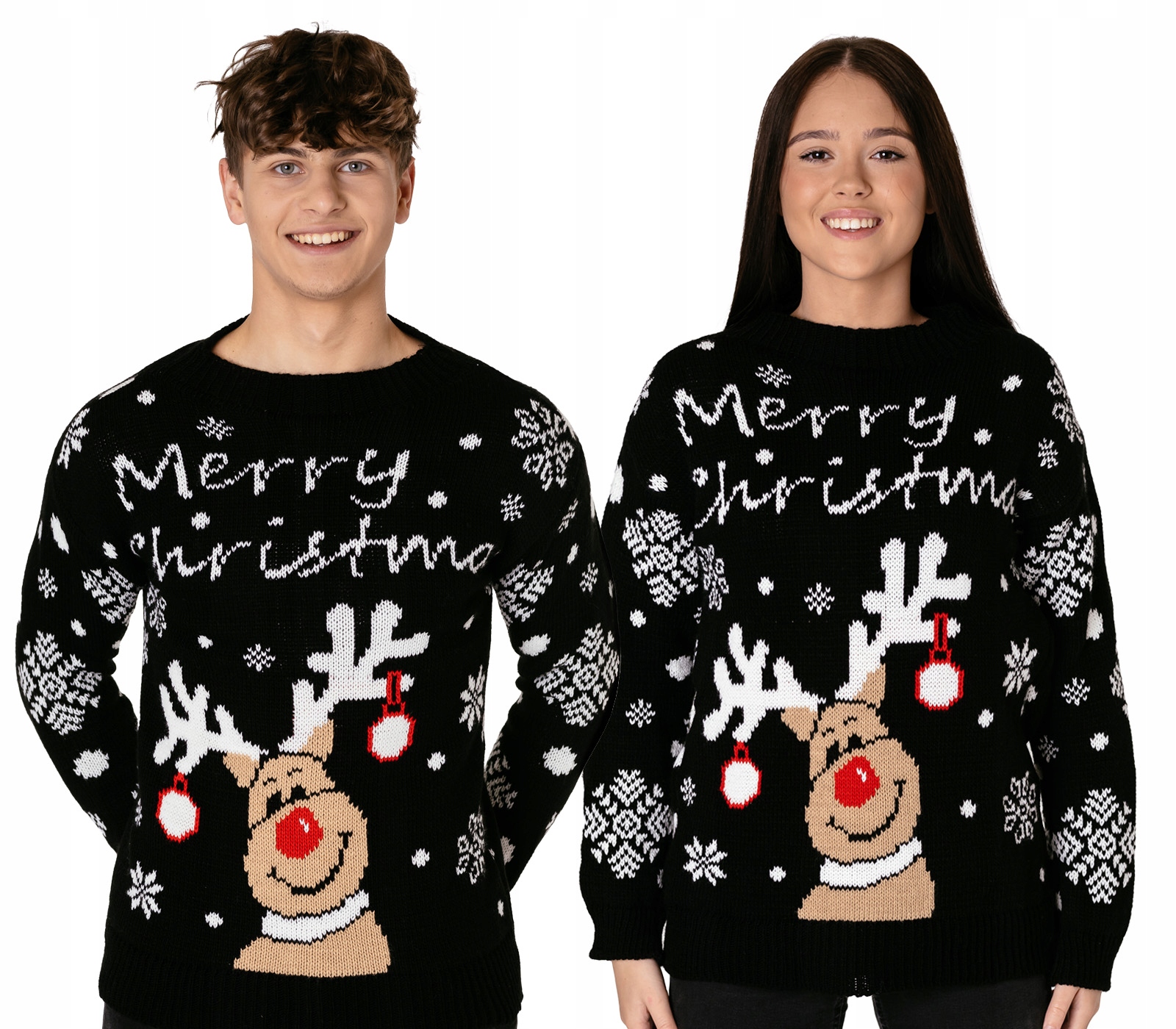 2 Vánoční svetry Vánoční svetr pro páry Dárek Unisex Christmas 956/09