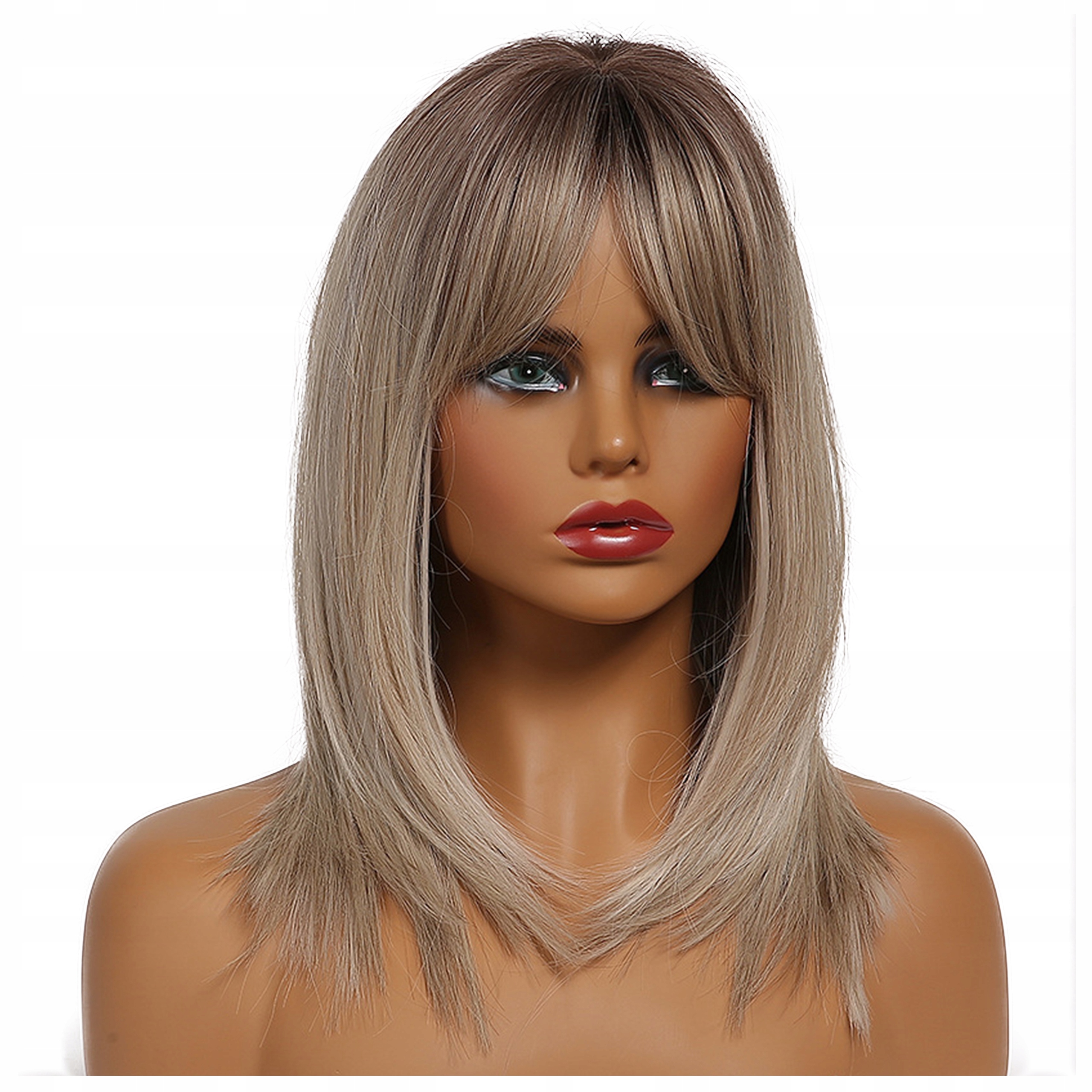 

Peruka Ombre blond włosy jak naturalne Grzywka