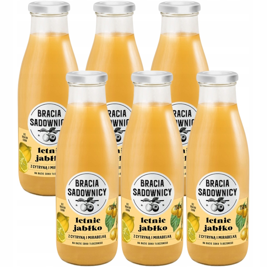 Levně Bracia Sadownicy Limonáda letní jablko s citronem a mirabelkou 750 ml x 6 s
