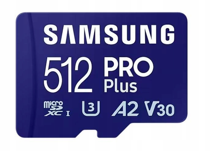 Samsung Pro Plus 512GB microSD Uhs-i U3 Full Hd 4K Uhd 180MB/s Read 130MB/s