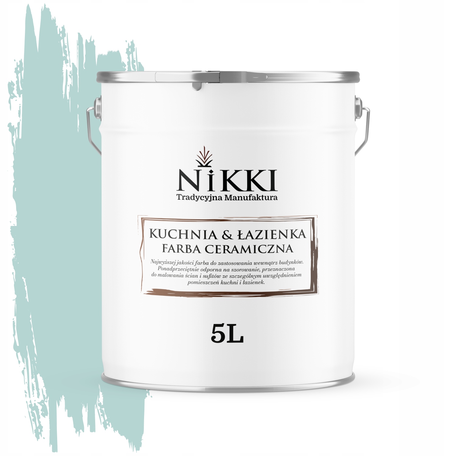 Keramická Farba Kuchyňa Kúpeľňa Farba Mätová Svetlá H1561 Mat 5L Nástenná