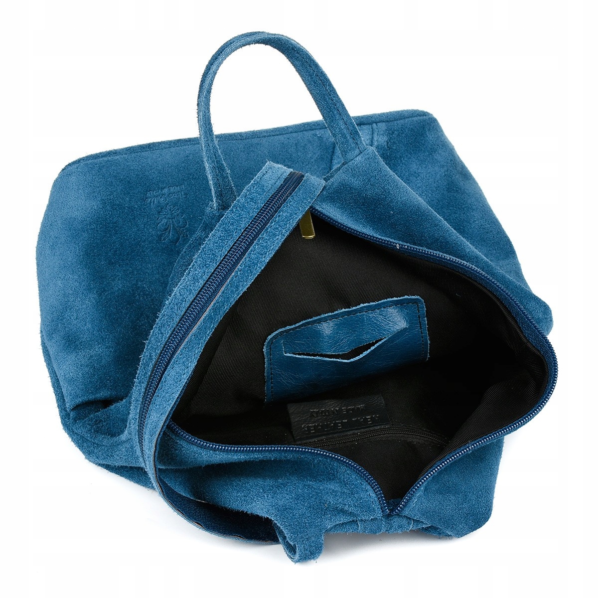 Vera Pelle włoski Plecak Skórzany damski mały Model T53_blue