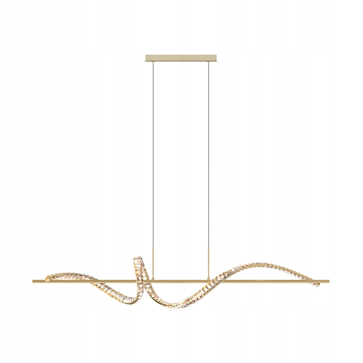 Zlatá závěsná Led lampa Athesa Zuma Line 24.5W křišťál