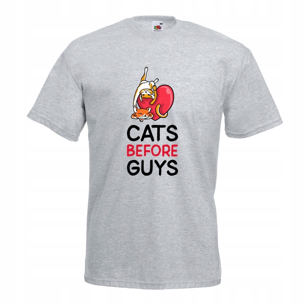 

Koszulka cats before guys kociarz kot S szara