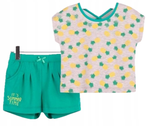 Komplet bawełniany krótkie spodenki i koszulka 104