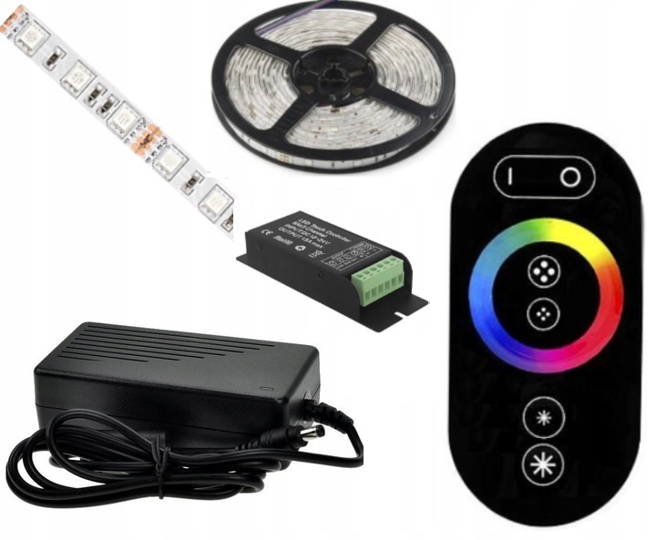 

Zestaw 5m Tasma 300 x Led Rgb 5050 Pilot Dotykowy