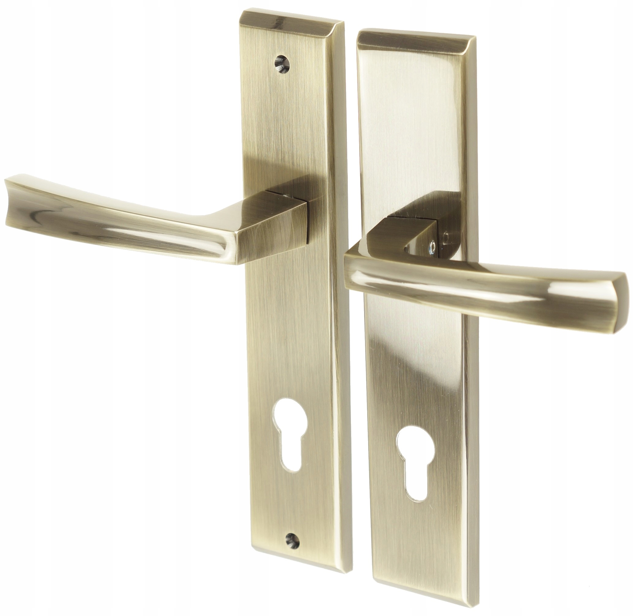 Klika Pro Vnější Dveře Queen 90 MM, Vnější Pravá Patina Vložka