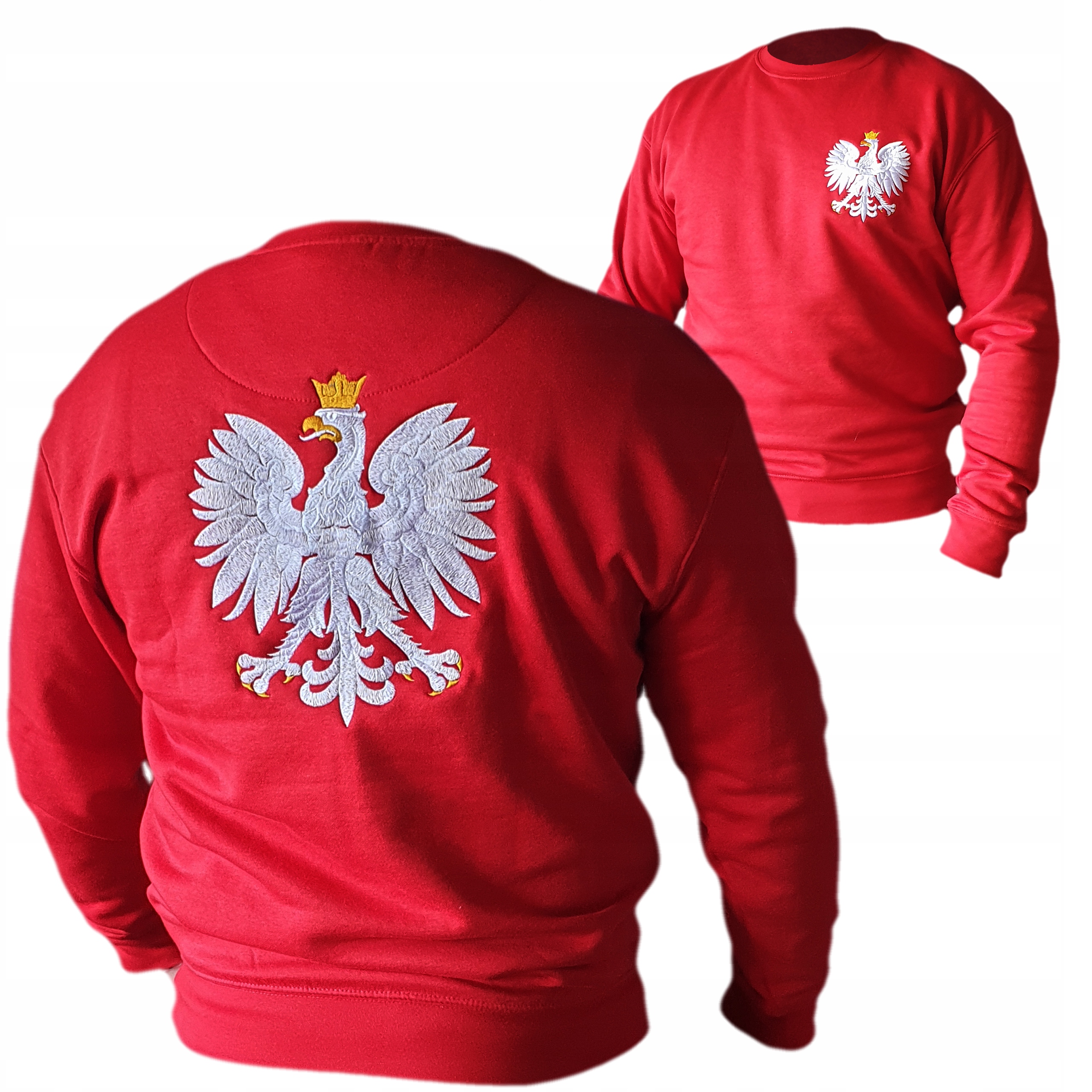 

Bluza kibica Polska z godłem, patriotyczna haft