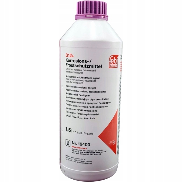 PŁYN DO CHŁODNIC KONCENTRAT G12+ FIOLETOWY 1.5L