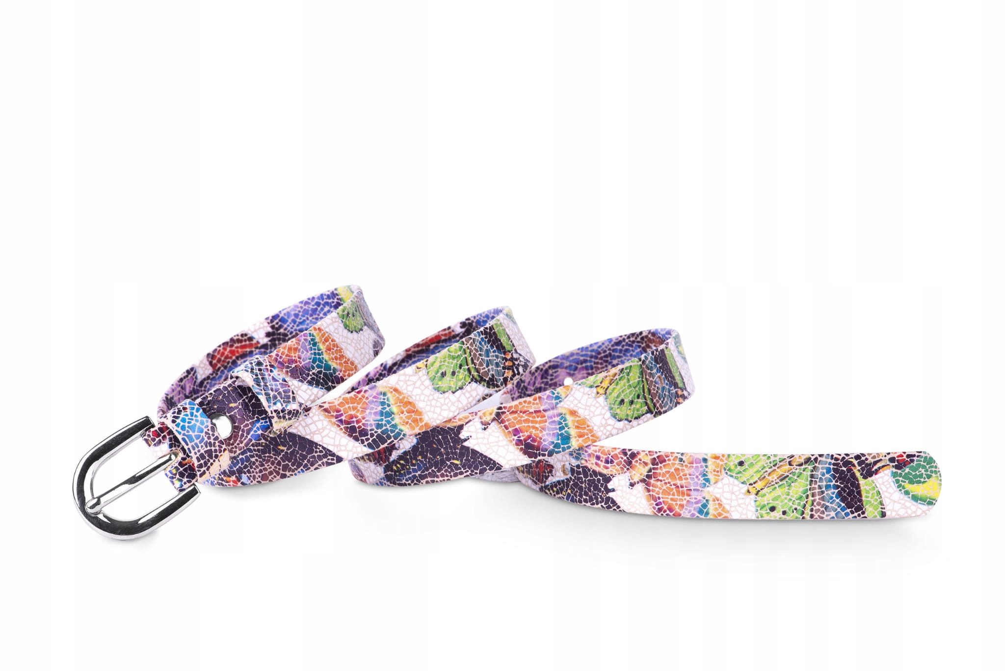 

Pasek damski klasyczny wiosenne motyle 2 cm