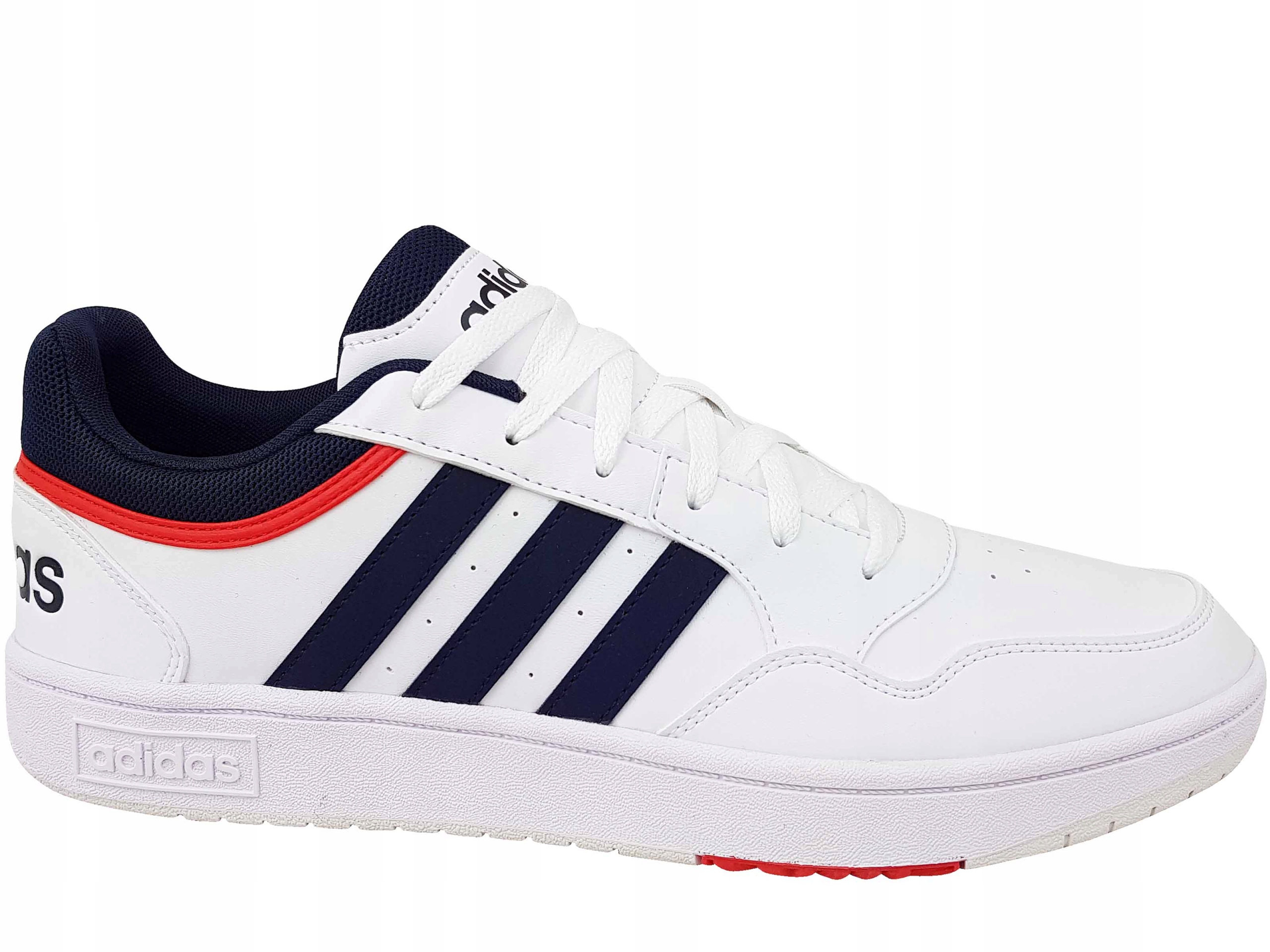 Adidas Pánské sportovní boty šněrovací Eko kůže Hoops GY5427 Vel. 47 1/3