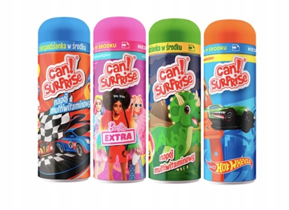 Levně can! Surprise Mix nápojů plechovka s vajíčkem překvapením 12 x 250 ml