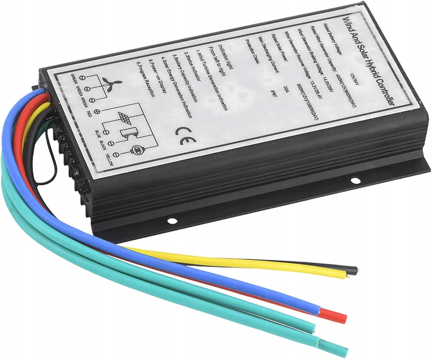 Hybrydowy regulator adowania Wind Solar, hybrydow Napięcie wtórne 1 V