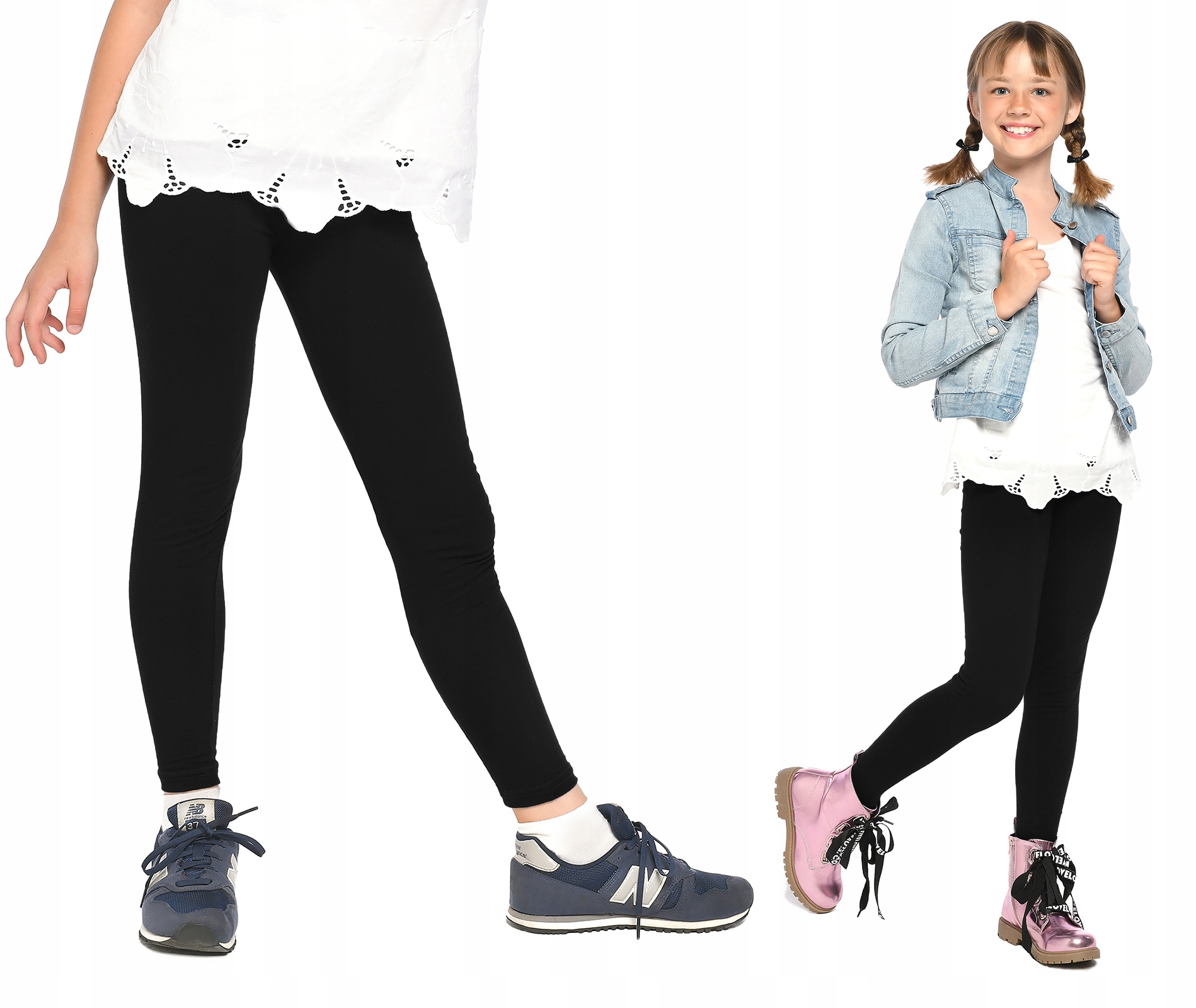 

Getry legginsy zimowe dziewczęce czarny r.116-158