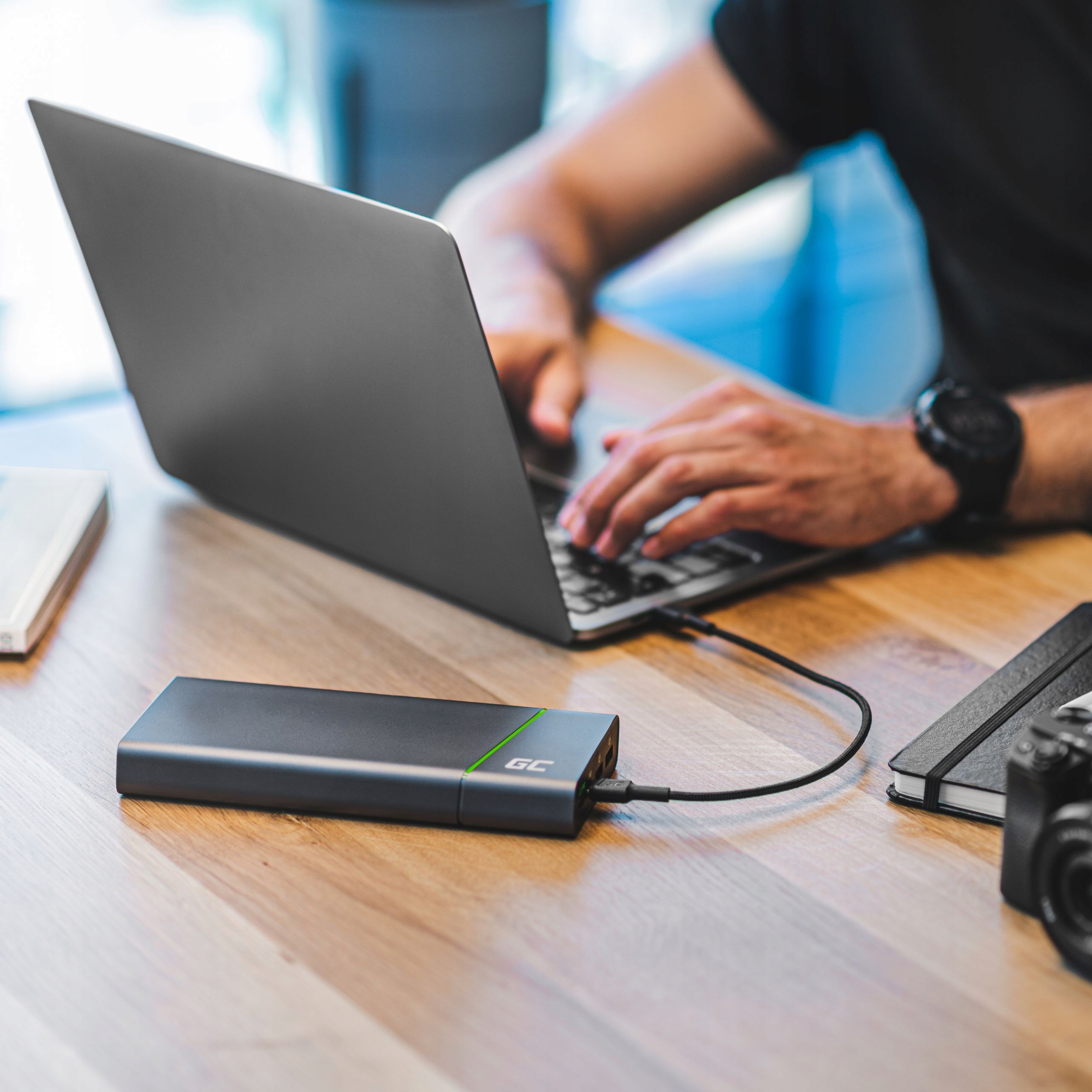 Krótki Kabel GC PowerStream 60W USB-C - USB-C Typ C 30cm Power Delivery Złącza USB typ C - USB typ C