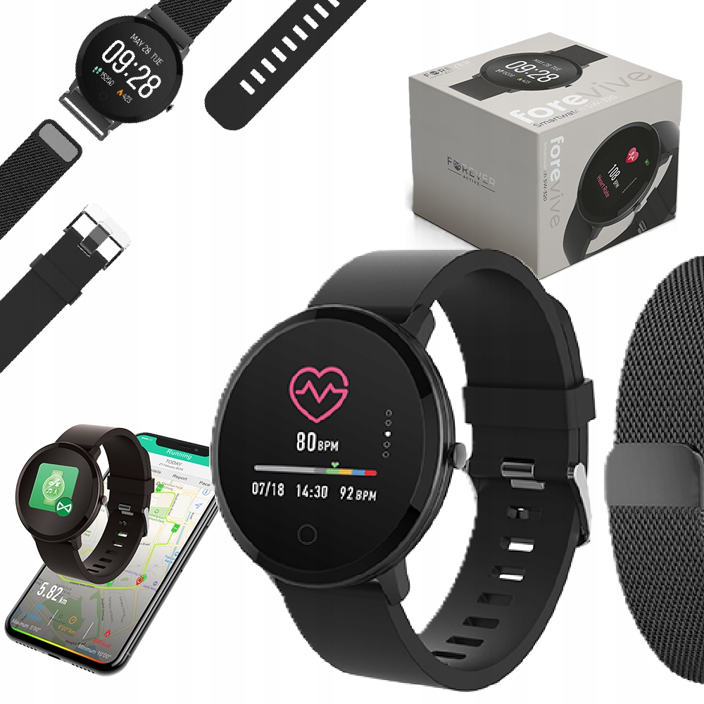 Chytré Hodinky sportovní Forever ForeVive SB-320 černé