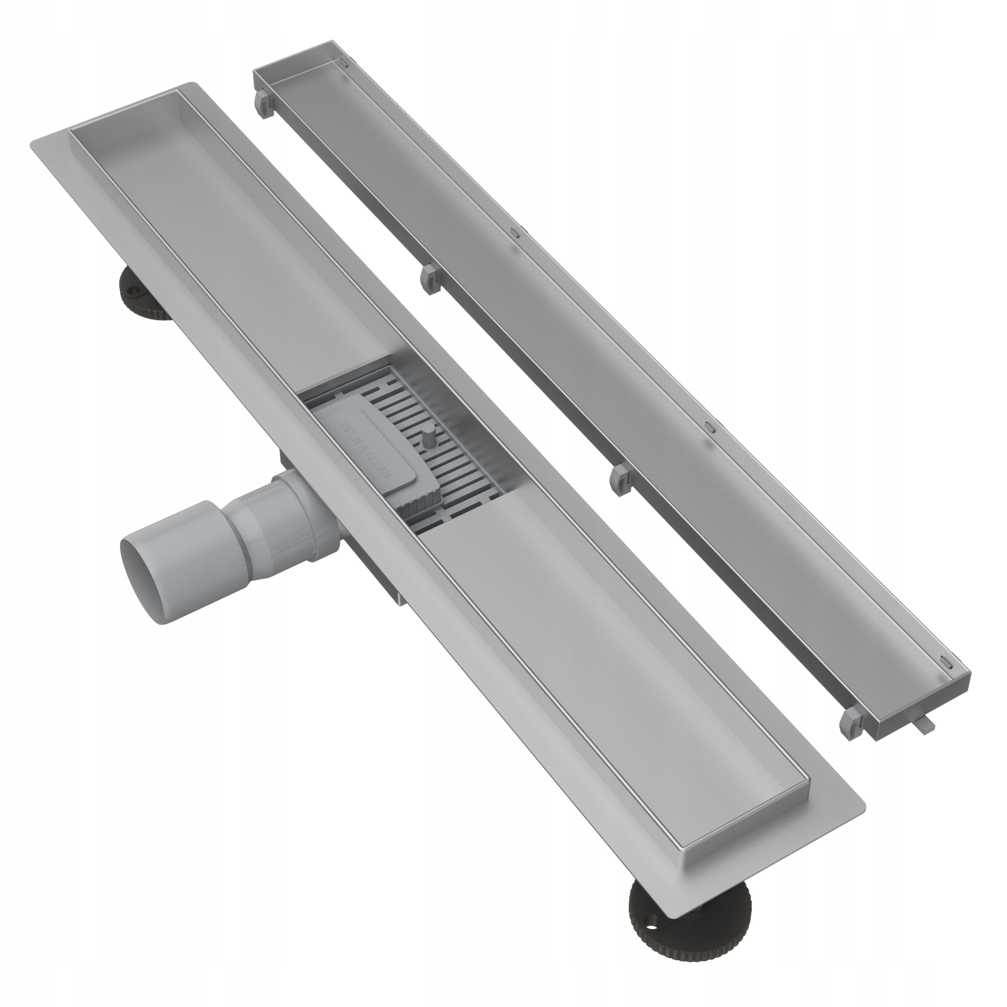 Lineárny Odtok Pod Dlažbu 60 cm Oceľ 2v1 Entero Syfon Sprchová Vanička