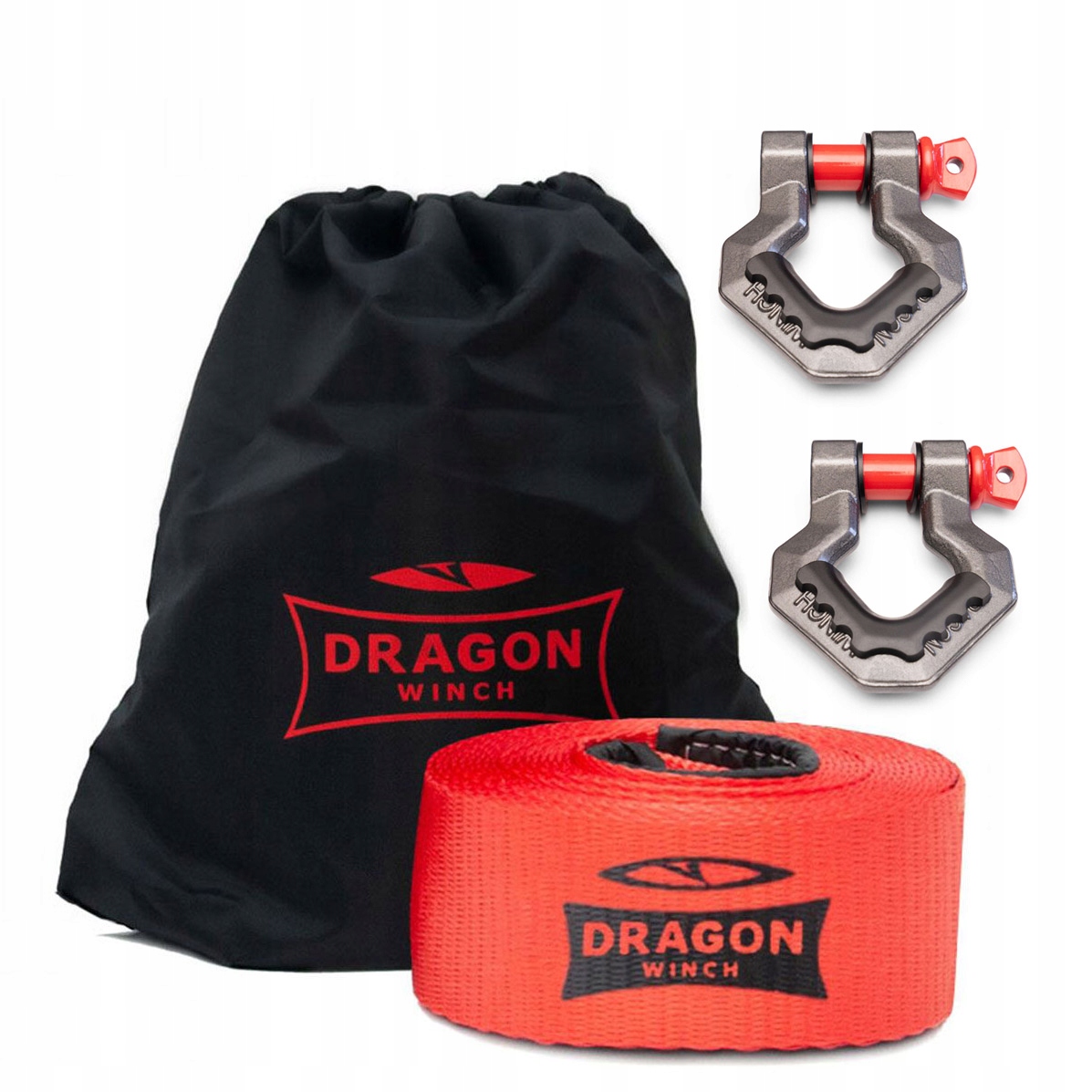 Dragon Winch x2 Szekla 7/8 6T x1 Pas 9M 8T pro naviják II Off Road 4x4